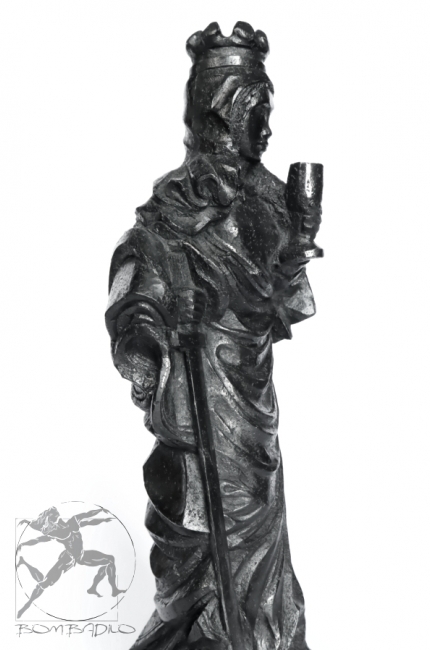Oryginalna ręcznie rzeźbiona figurka św. Barbary patronki górników. Pracownia Artystyczna Bombadilo