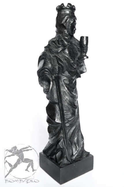 Figurki i statuetki rzeźbione. Kamienna statuetka św. Barbary 100% polski produkt