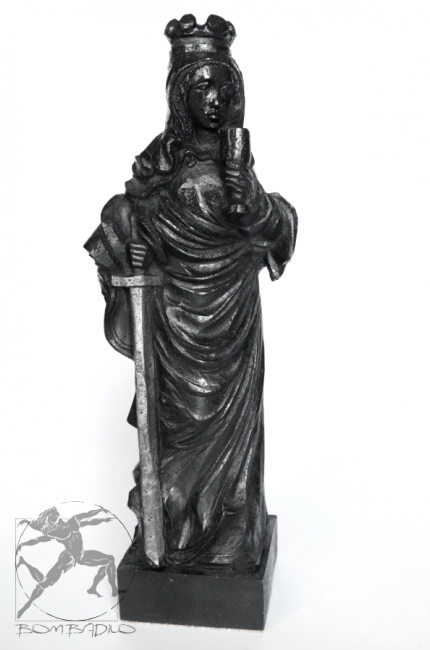 Statuetka św. Barbara Patronka górników. Idealna figurka z grafitu/węgla na Barbórkę